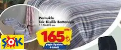 PAMUKLU TEK KİŞİLİK BATTANİYE